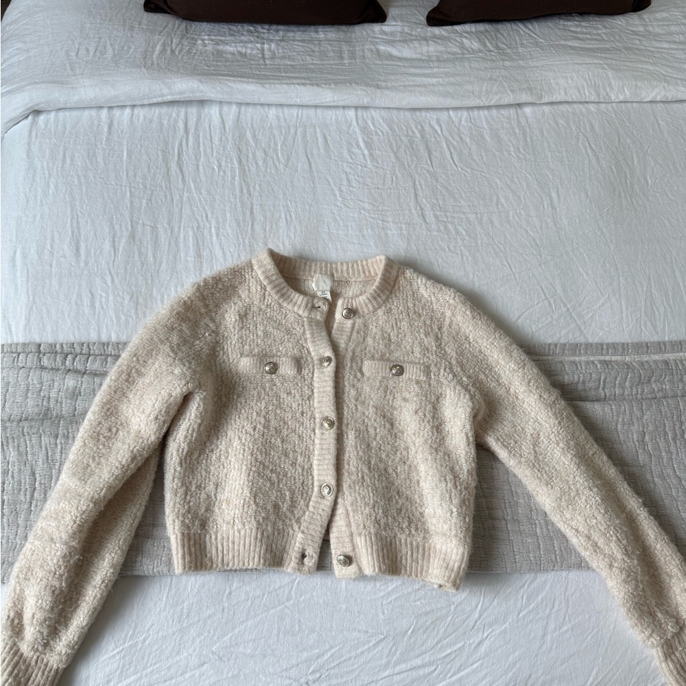 H&M Cream Knit Cardigan